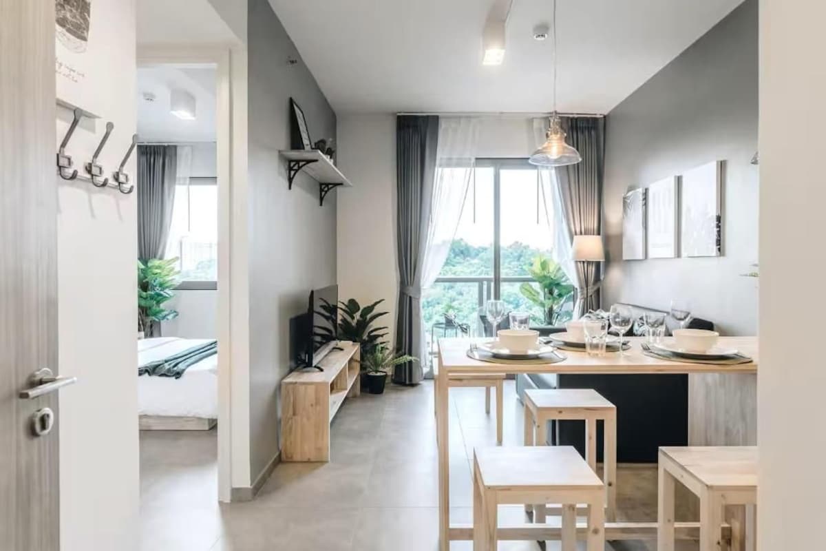 Leilighet, 1 soverom, balkong | Skrivebord, strykejern/-brett og wi-fi (inkludert)