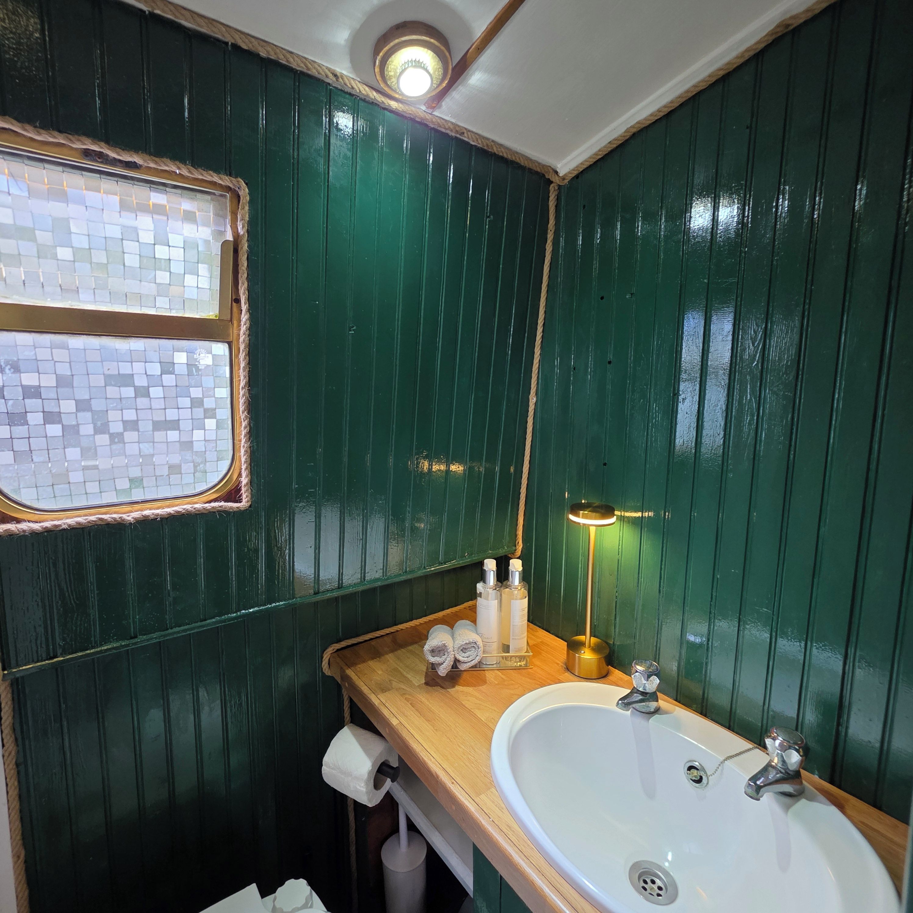 Jetted tub, soap, toilet paper