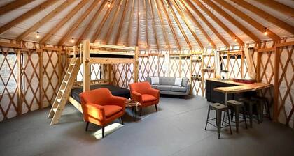The Saco Glamping Yurt in Bethel, Maine