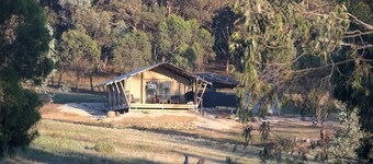 Stunning Sustainable Safari Tent with Gorgeous Views and Pool in Costerfield, Victoria