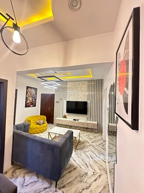 Living area - Stylish 2 bedroom apartment-24/7 power supply with free wifi (Lagos)