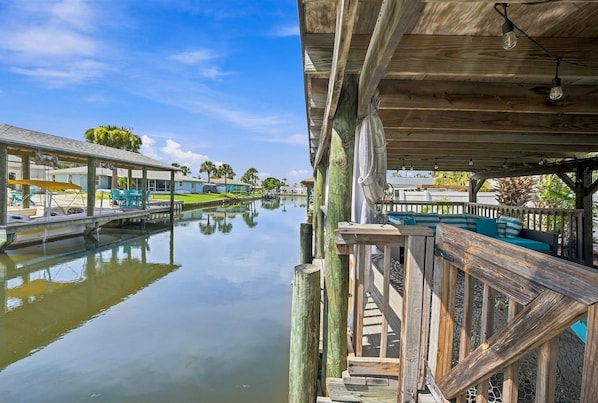 Property grounds - Canal-Front Beach Home | 5BR/4BA | Private Pool + Boat Dock (Flagler Beach)