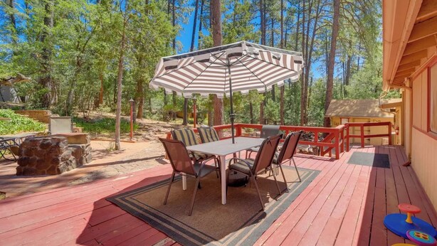 Outdoor dining - Rewind, relax, repeat—beneath the pines. (Pine)