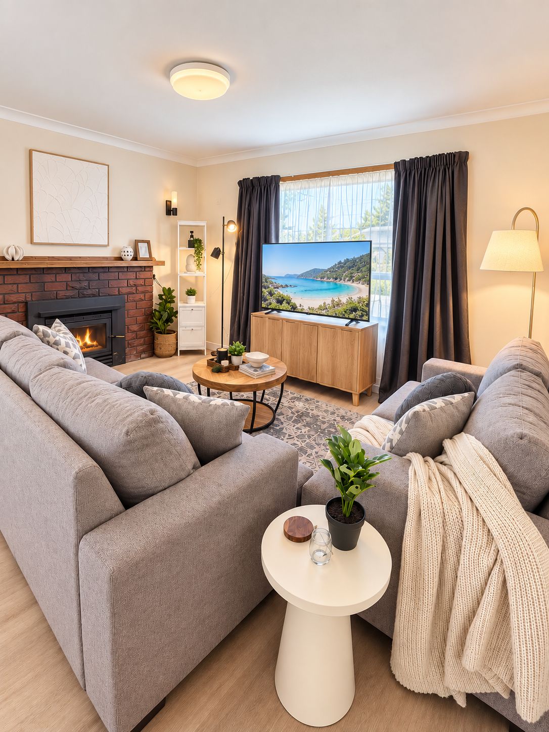 Comfortable living room with relaxed seating, perfect for unwinding during your Austins Ferry stay.