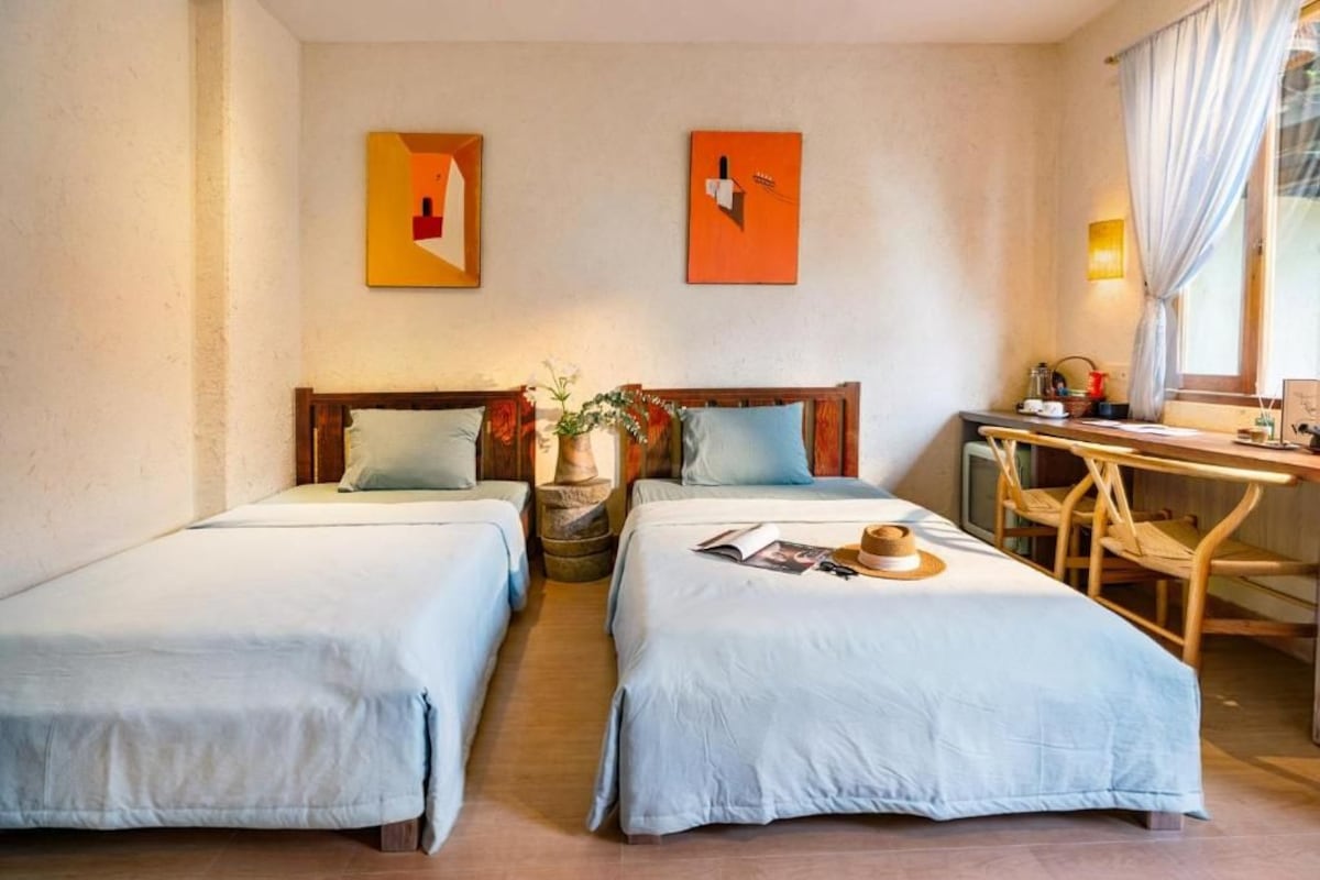 Chambre Double Deluxe pour 1 personne, vue jardin | Bureau, rideaux occultants, Wi-Fi gratuit