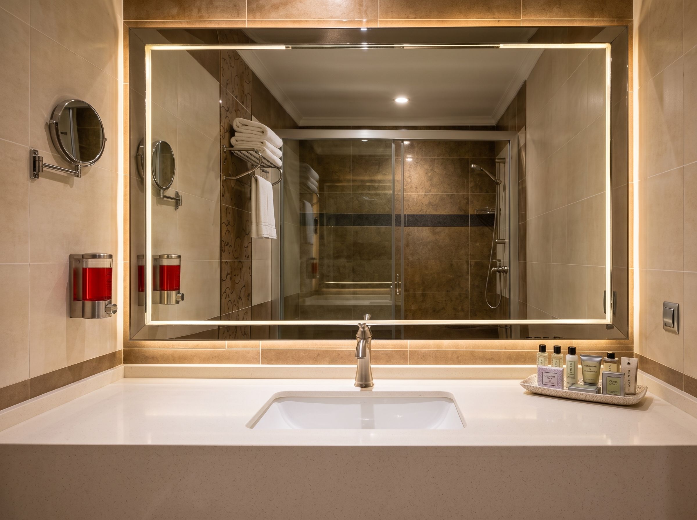Habitación cuádruple familiar, balcón, vistas a la ciudad | Baño | Ducha, secador de pelo, toallas y papel higiénico