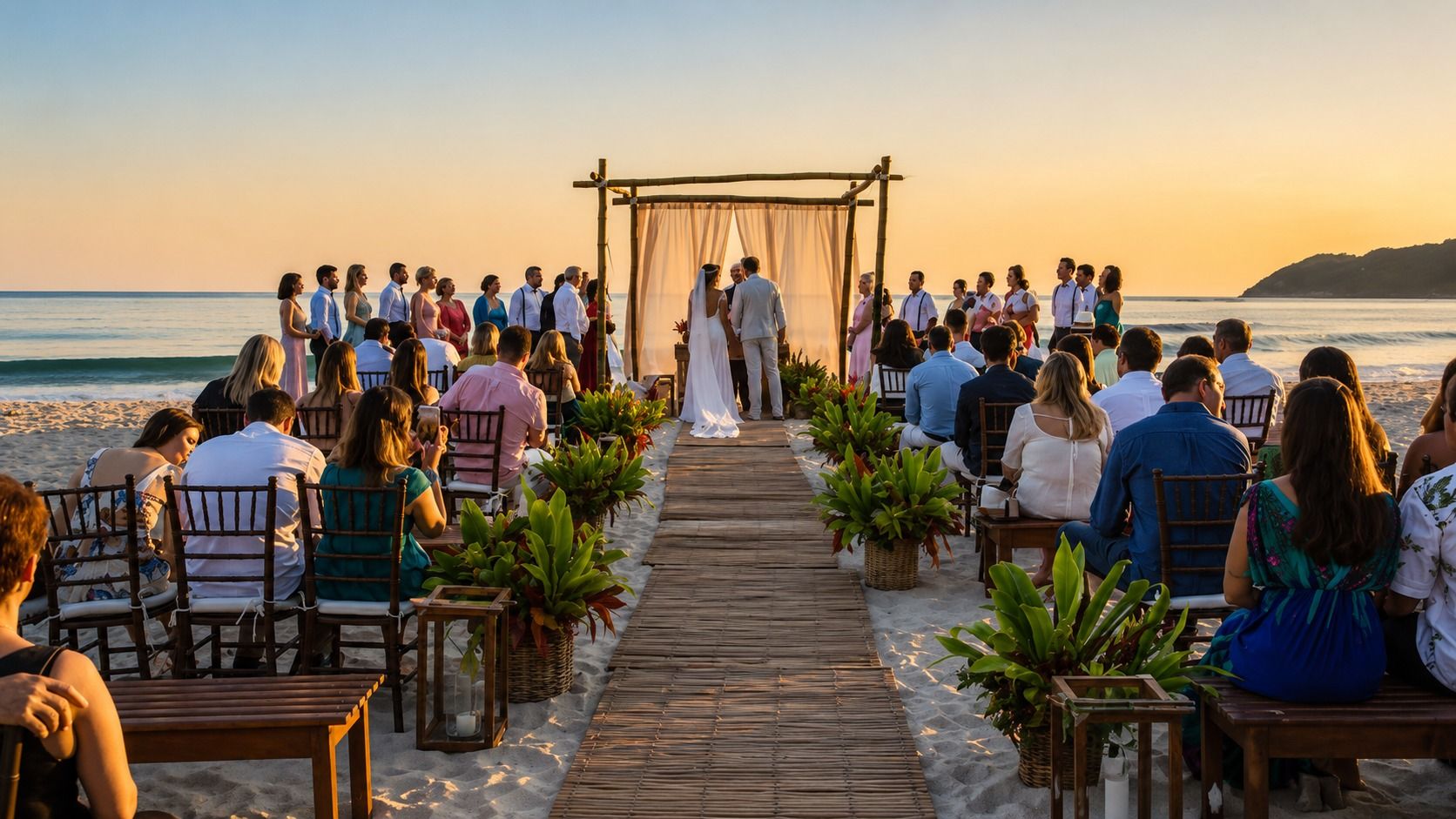 Outdoor wedding area
