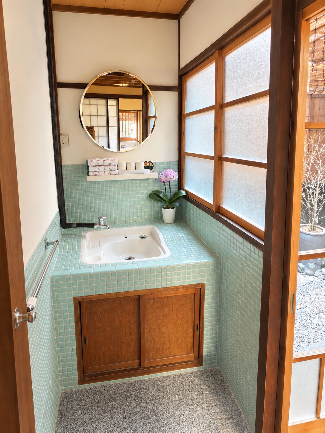 Hair dryer, bidet, towels, soap
