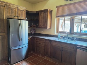 Private kitchen - Poolside with Island Views and steps to Beach (Nopolo)
