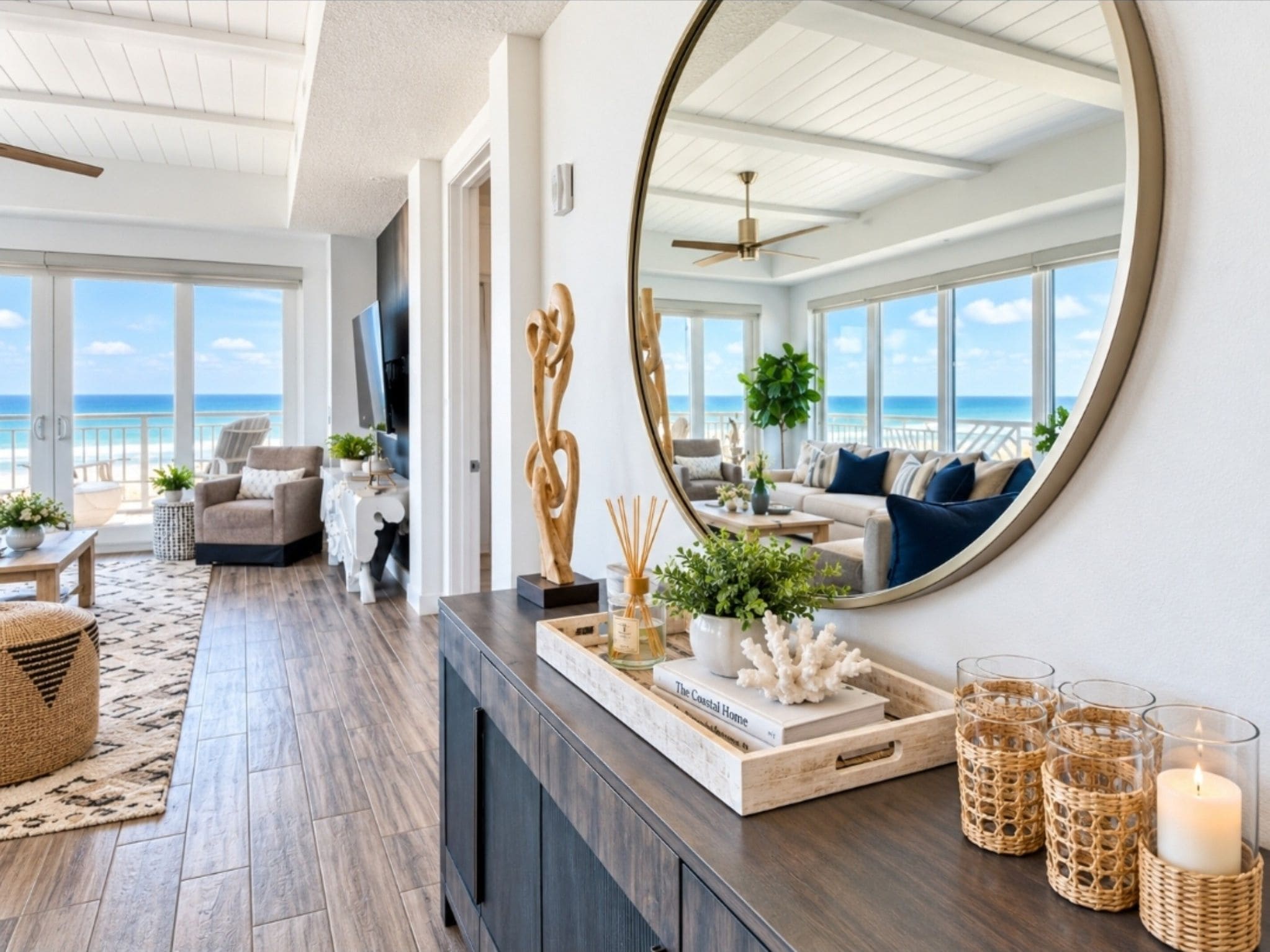 Even the mirrors have ocean views! 
