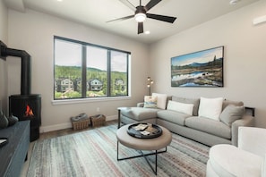 Mountain views from the living area - Sunset Roost | Hot Tub | Roof Top Deck (Winter Park)