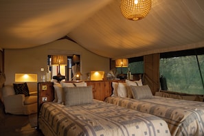 Family Tent, Garden View | In-room safe, desk, laptop workspace, free WiFi - Hemingways River Camp Mara (Aitong)