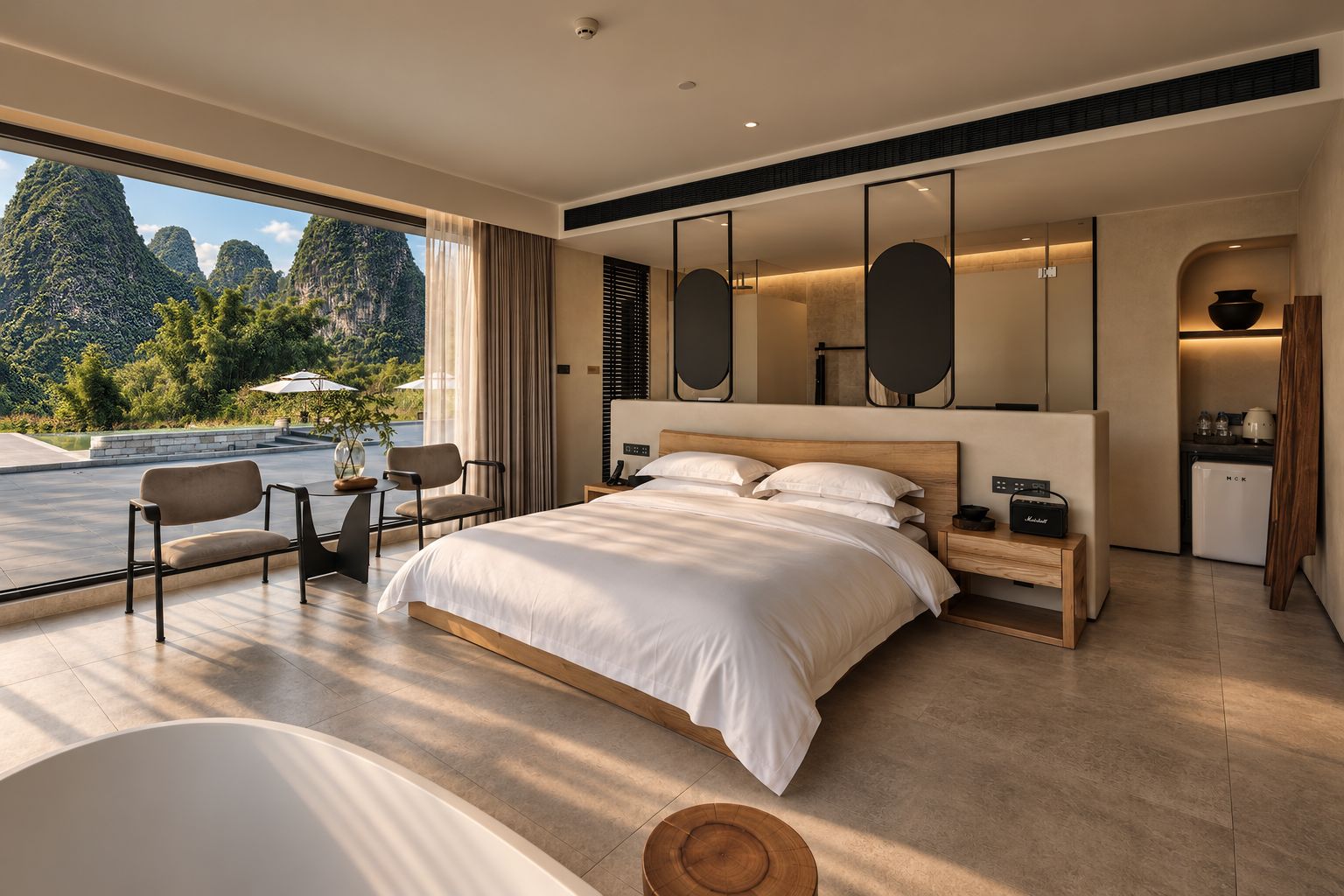 Habitación básica doble, vista a la montaña | Ropa de cama de alta calidad, edredón y artículos del minibar gratis 