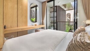 Villa, 3 chambres, vue piscine | Vue de la chambre