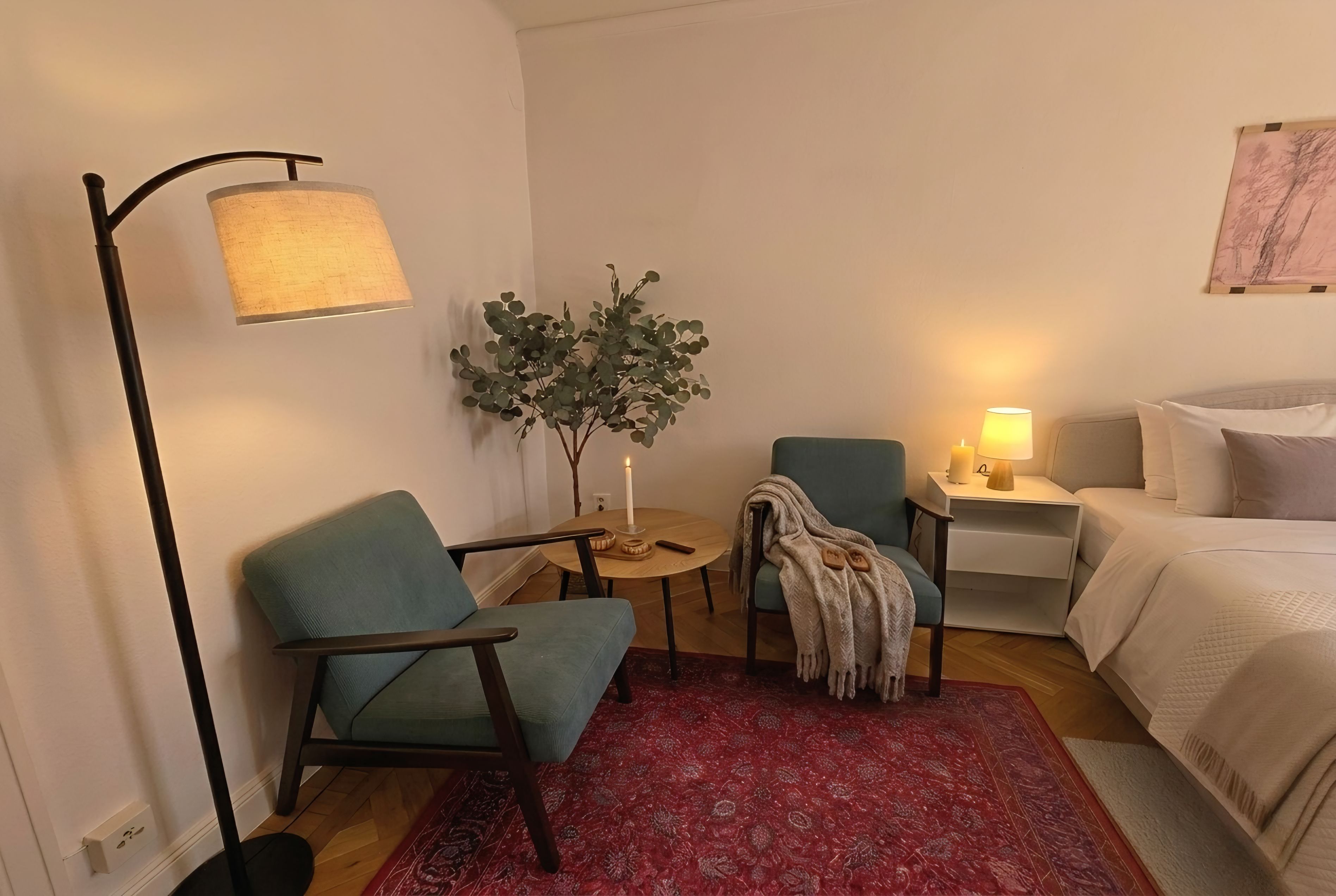 Iron/ironing board, WiFi, bed sheets