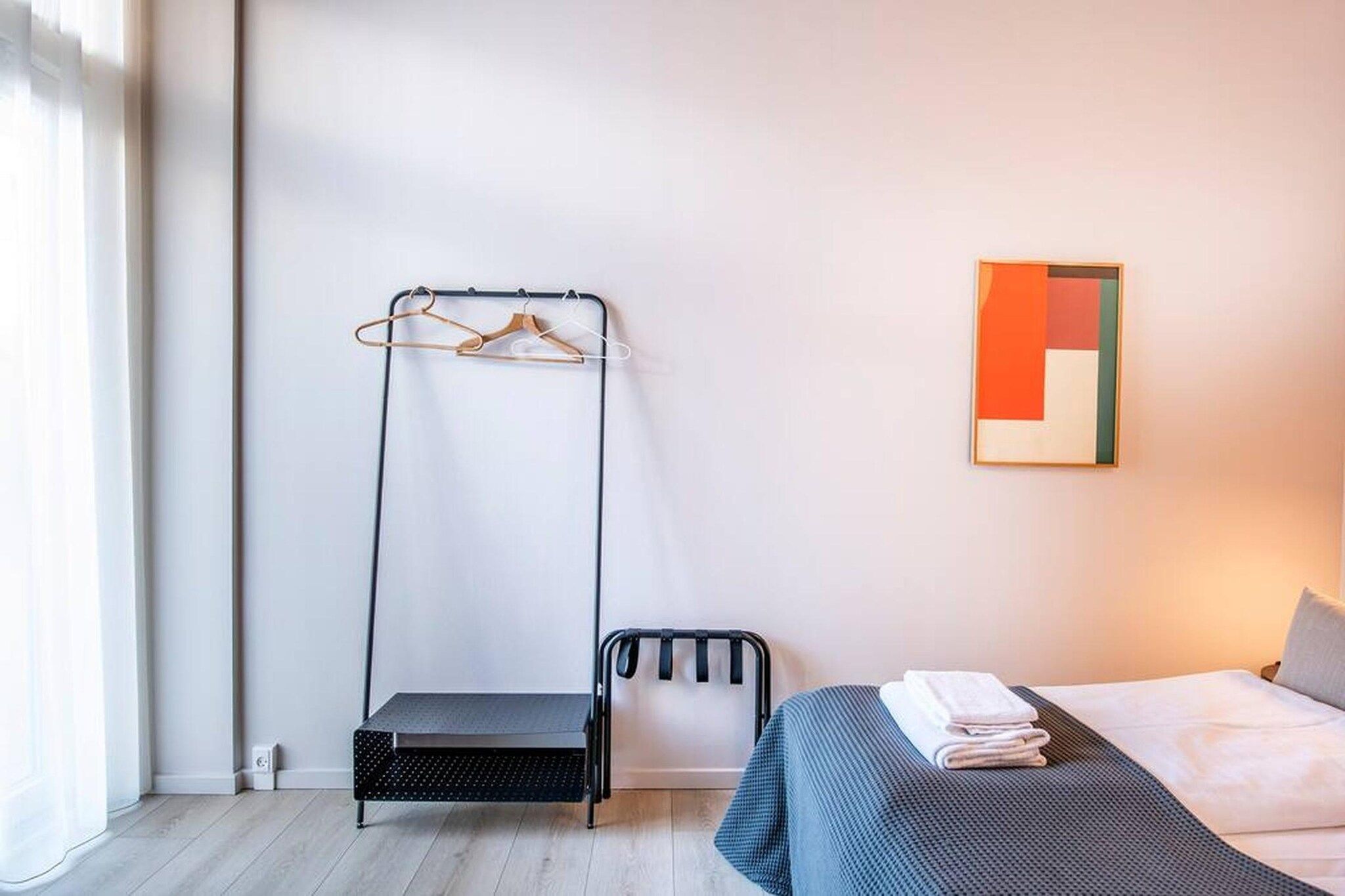 Desk, iron/ironing board, WiFi (free), bed sheets