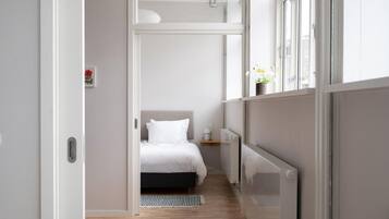 Desk, iron/ironing board, travel crib, WiFi (free)