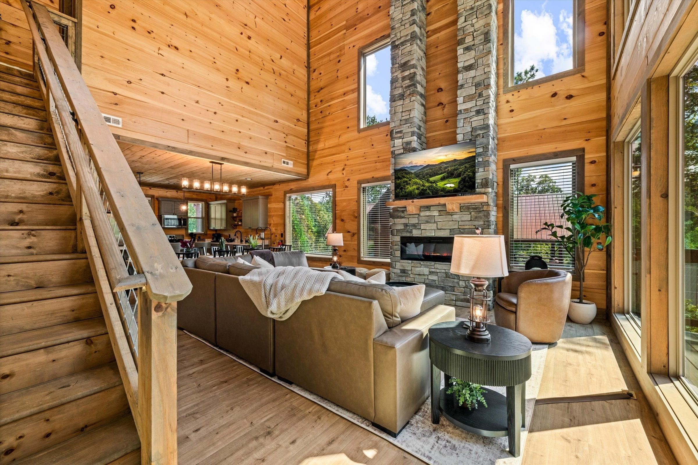 Cabin, 5 Bedrooms | Living area | Smart TV