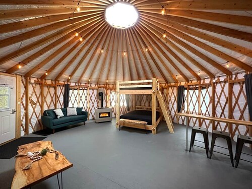 The Kennebec Glamping Yurt in Bethel, Maine