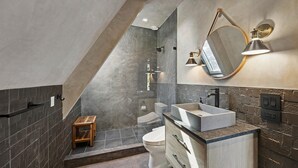 Bathroom - A quiet A-frame escape in the Texas countryside, made for slowing down. (Ledbetter)