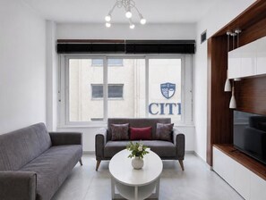 Living area - Buka | Modern One-Bedroom Apartment near Ladadika (Thessaloniki)
