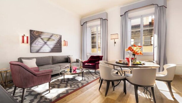 Living area - MARCHESA OLYMPIA – LUXURIOUS DUPLEX WITH DUOMO VIEWS (Firenze)