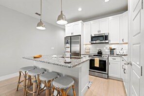 Private kitchen - The Salty Seahorse| Hot Tub & Backyard Oasis (Jacksonville Beach)
