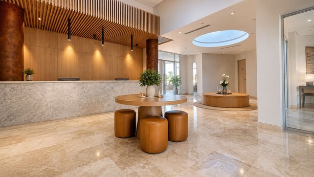 Lobby - Santa Marta apartment with ocean view, direct access to the beach, swimming pools, restaurant (Magdalena)