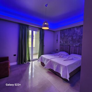 Kamar Twin Deluks, balkon, pemandangan kota