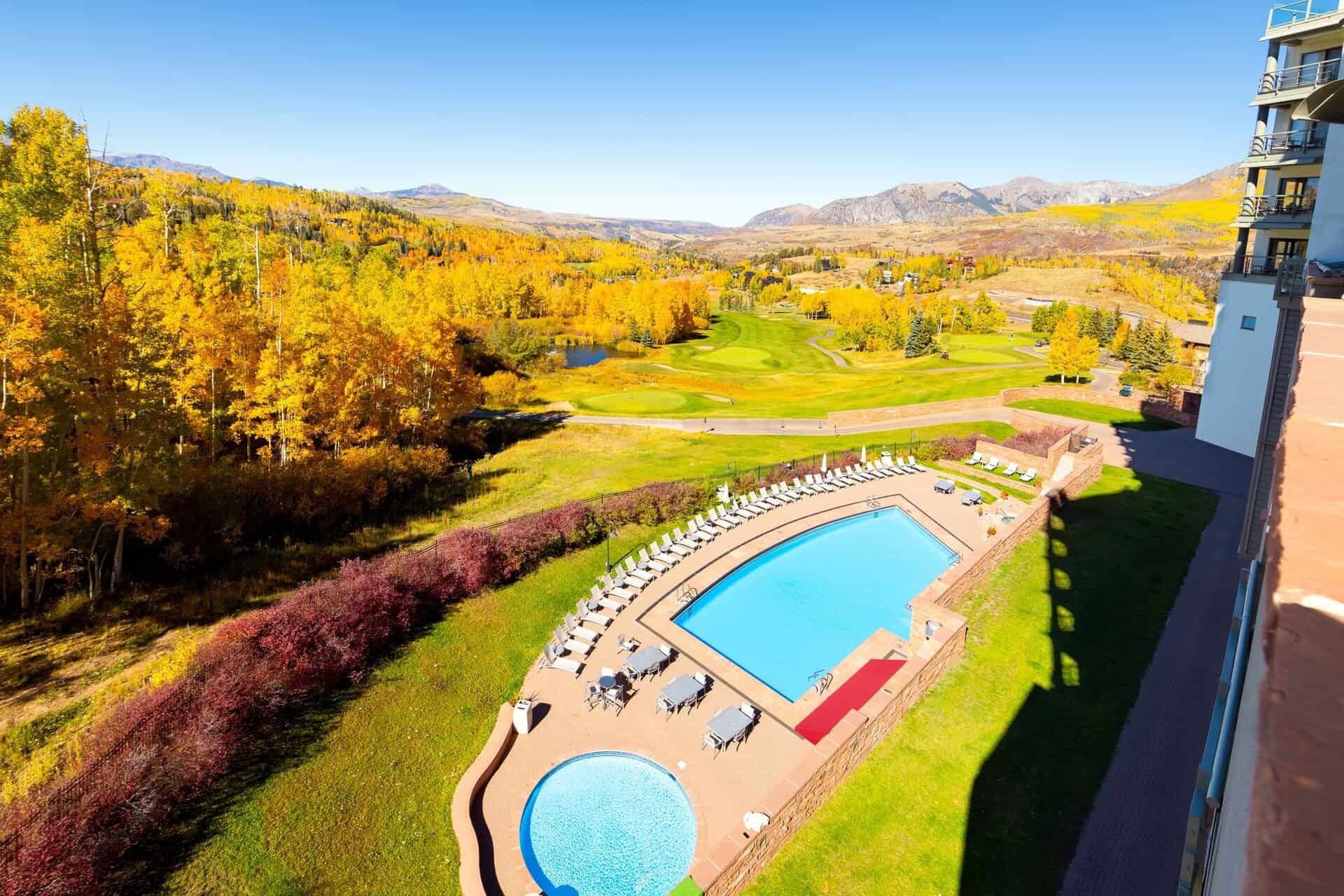 A heated pool