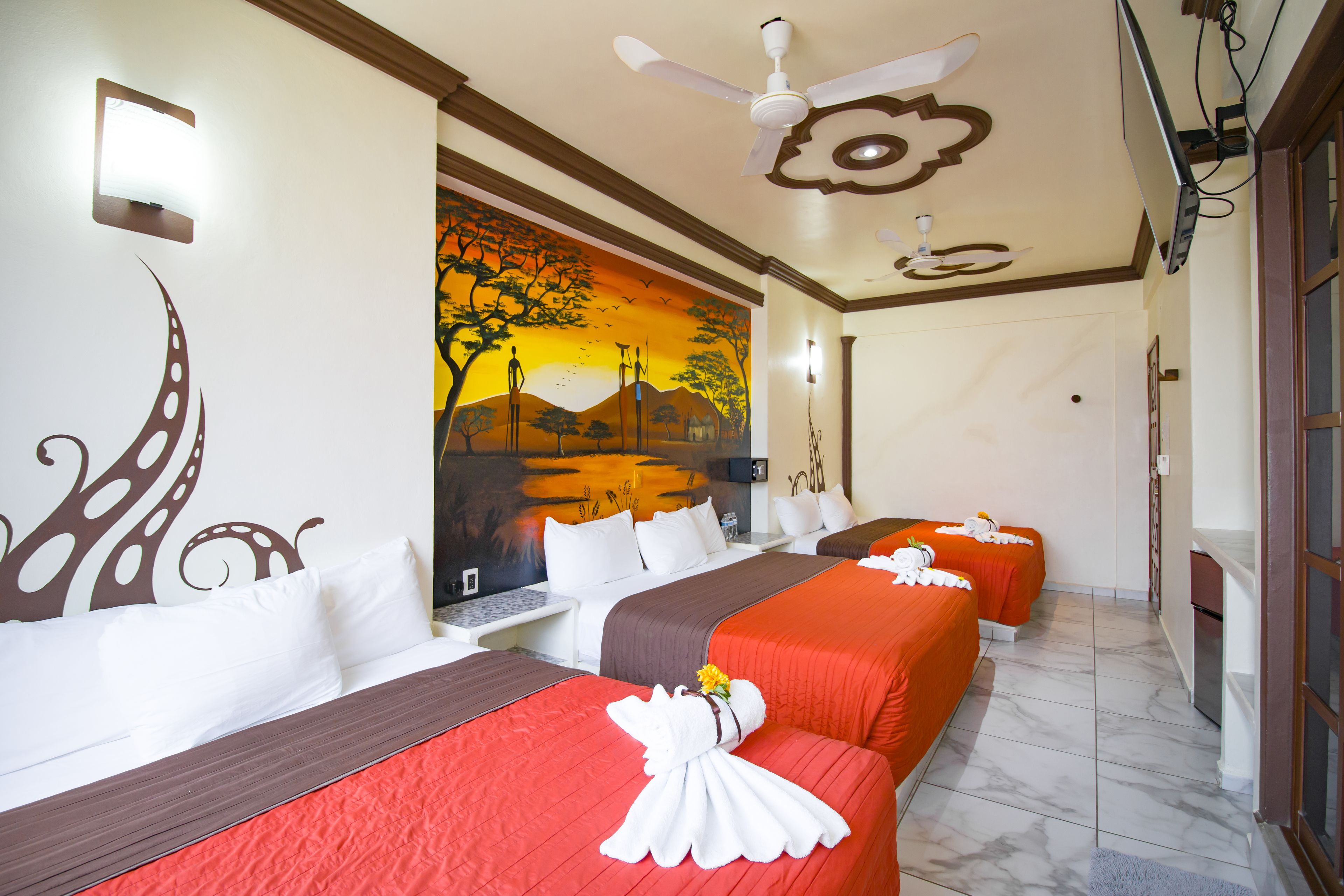 Family Triple Room | Premium bedding, down duvets, in-room safe, laptop workspace