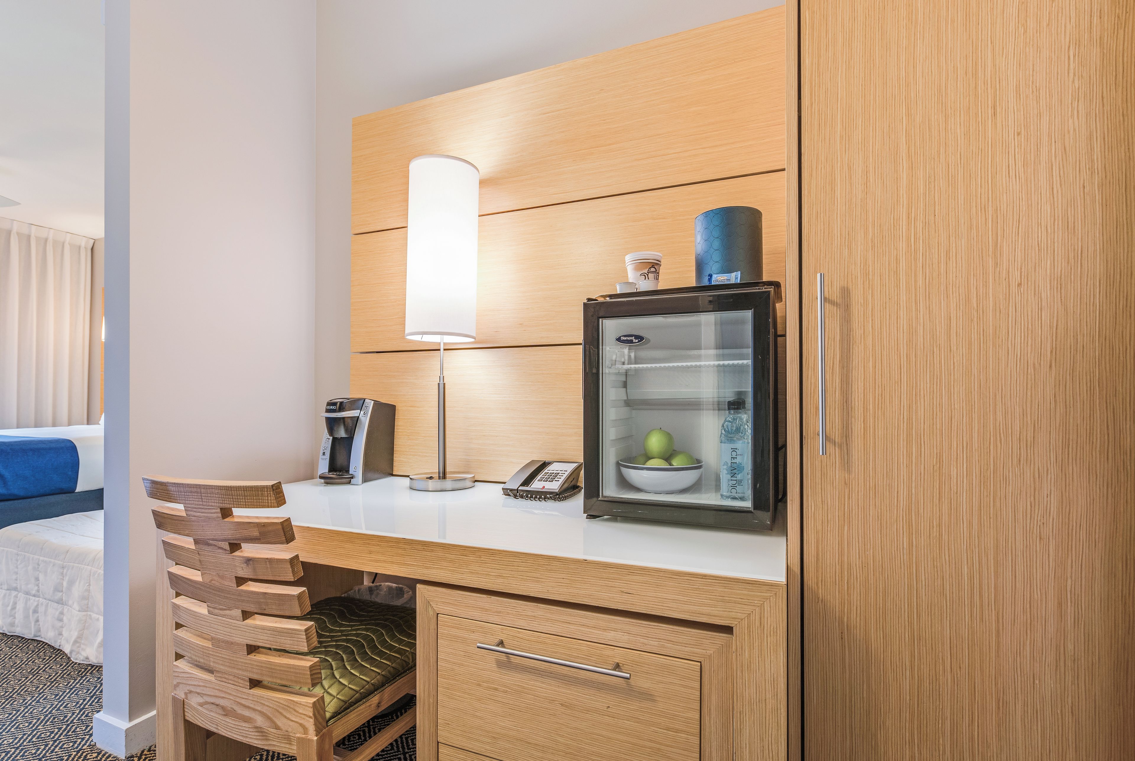 Desk, iron/ironing board, travel crib, WiFi (free)