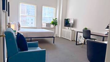 Iron/ironing board, travel crib, WiFi, bed sheets
