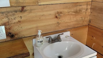 Shower, towels, toilet paper
