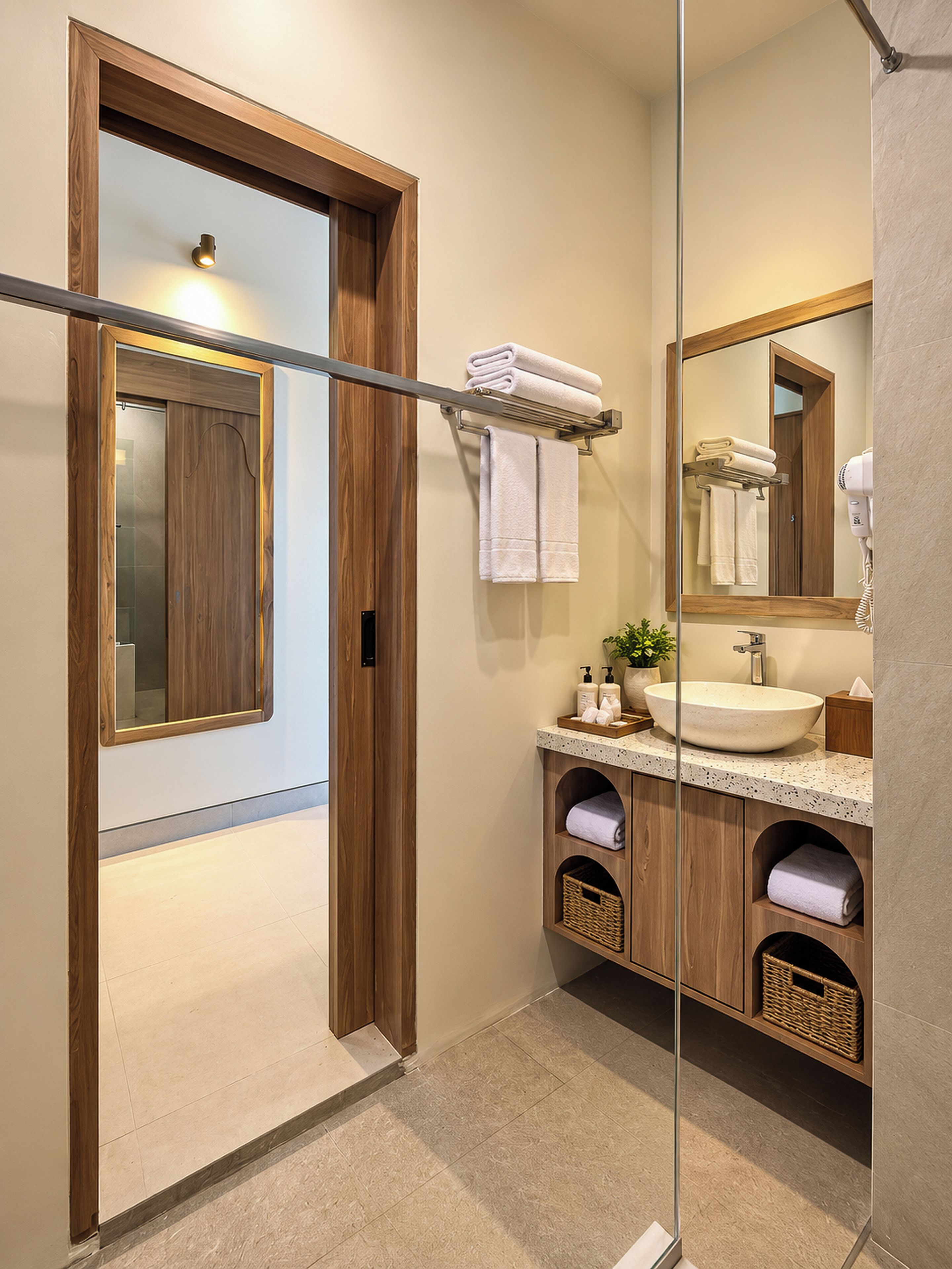 Classic Double Room, 1 Queen Bed, Lanai, Garden View | Bathroom | Shower, free toiletries, hair dryer, towels