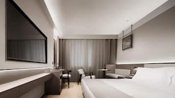 Superior Double Room, Housekeeping, Canal View | Desk, laptop workspace, blackout drapes, soundproofing