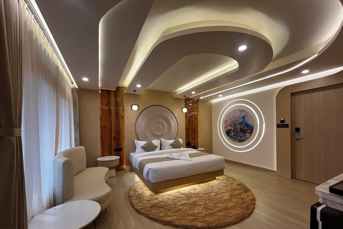 Quarto casal premium, vista para a montanha | Wi-Fi de cortesia
