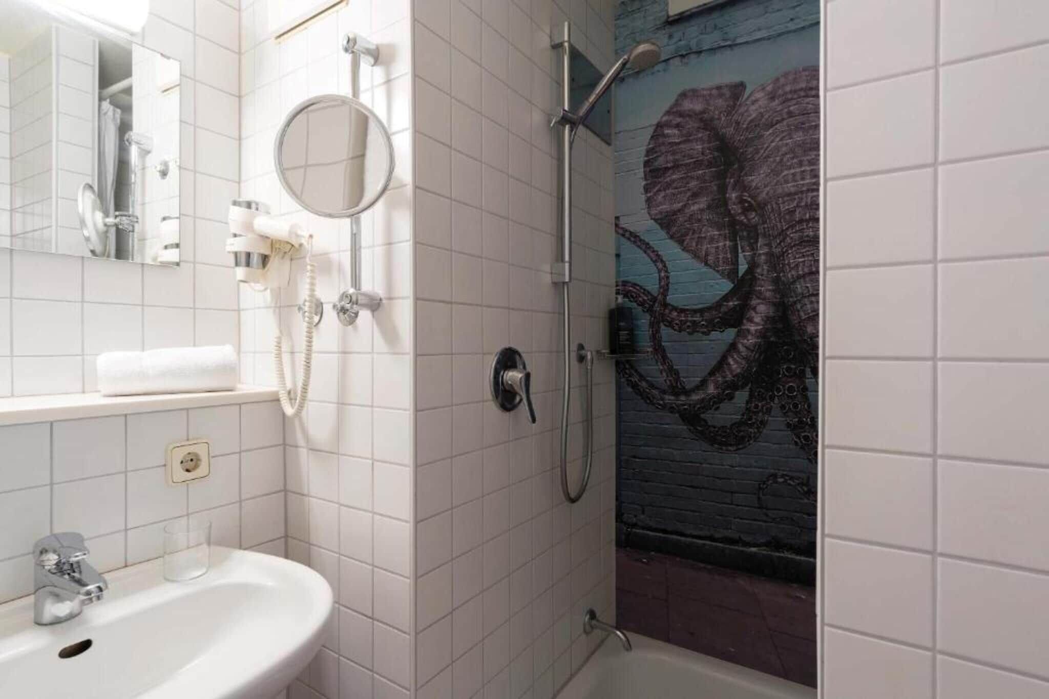 Shower, hair dryer