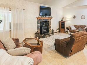 Feriehus - terrasse - udsigt til have | Opholdsområde