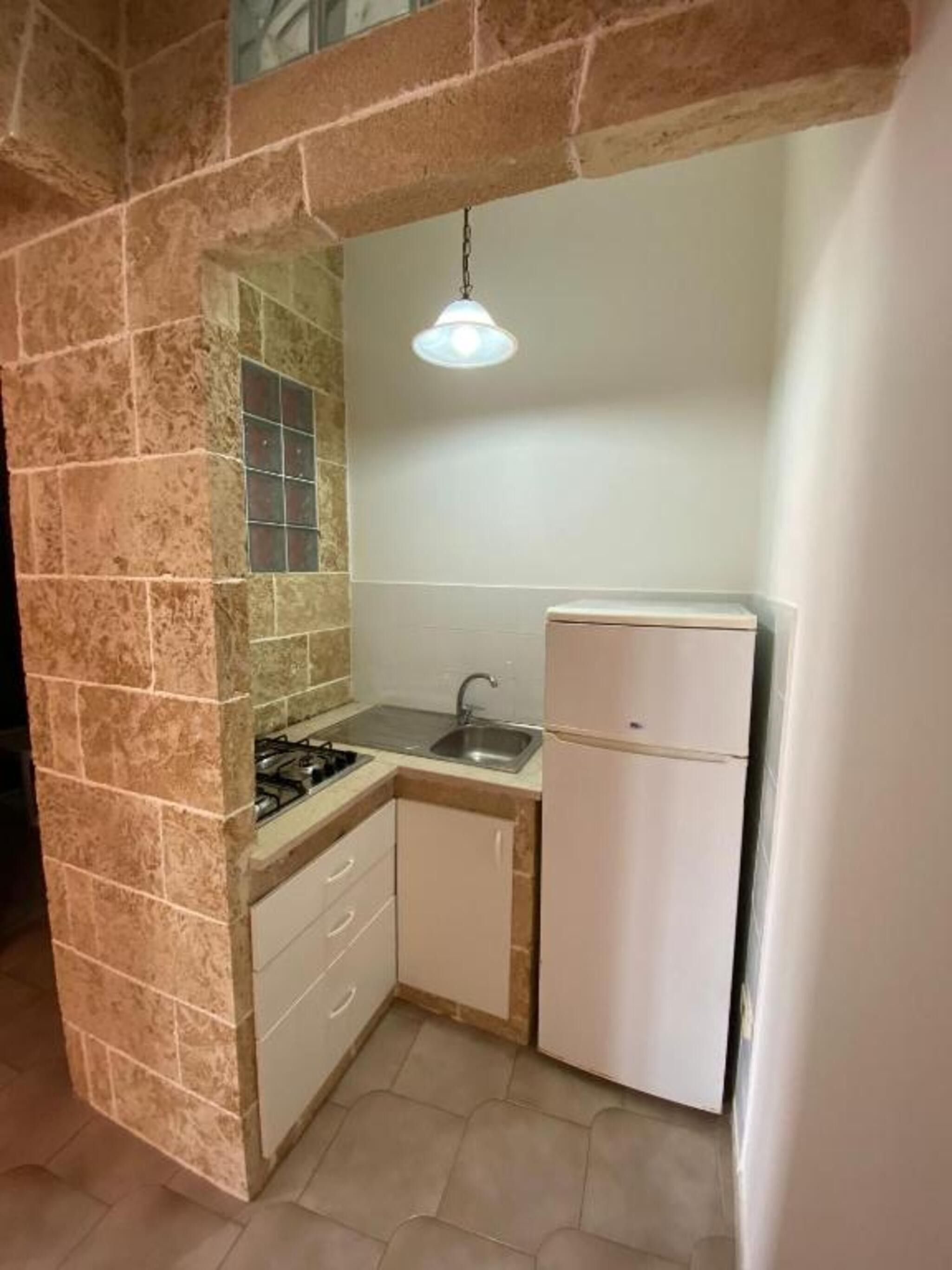 Fridge, stovetop, cookware/dishes/utensils