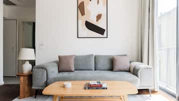 Apartment, City View | Living area | LCD TV, streaming services