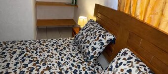 Ideal apartment with bedroom, living room, kitchen, and shower