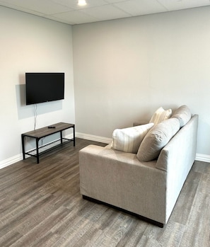 Deluxe Apartment | Living area - Northern Lofts (International Falls)