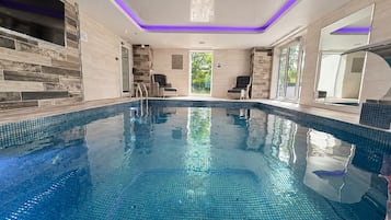 Indoor pool, a heated pool