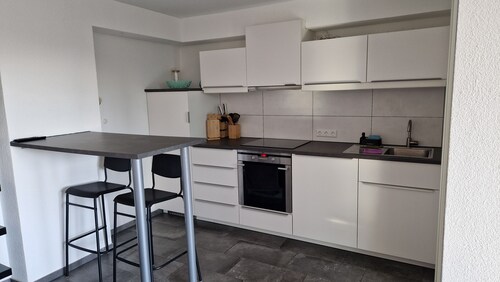 Bright, lovingly furnished one-room apartment in a quiet neighborhood.