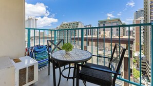 Outdoor dining - Newly Renovated Waikiki Studio #1203 2P • Balcony (Honolulu)