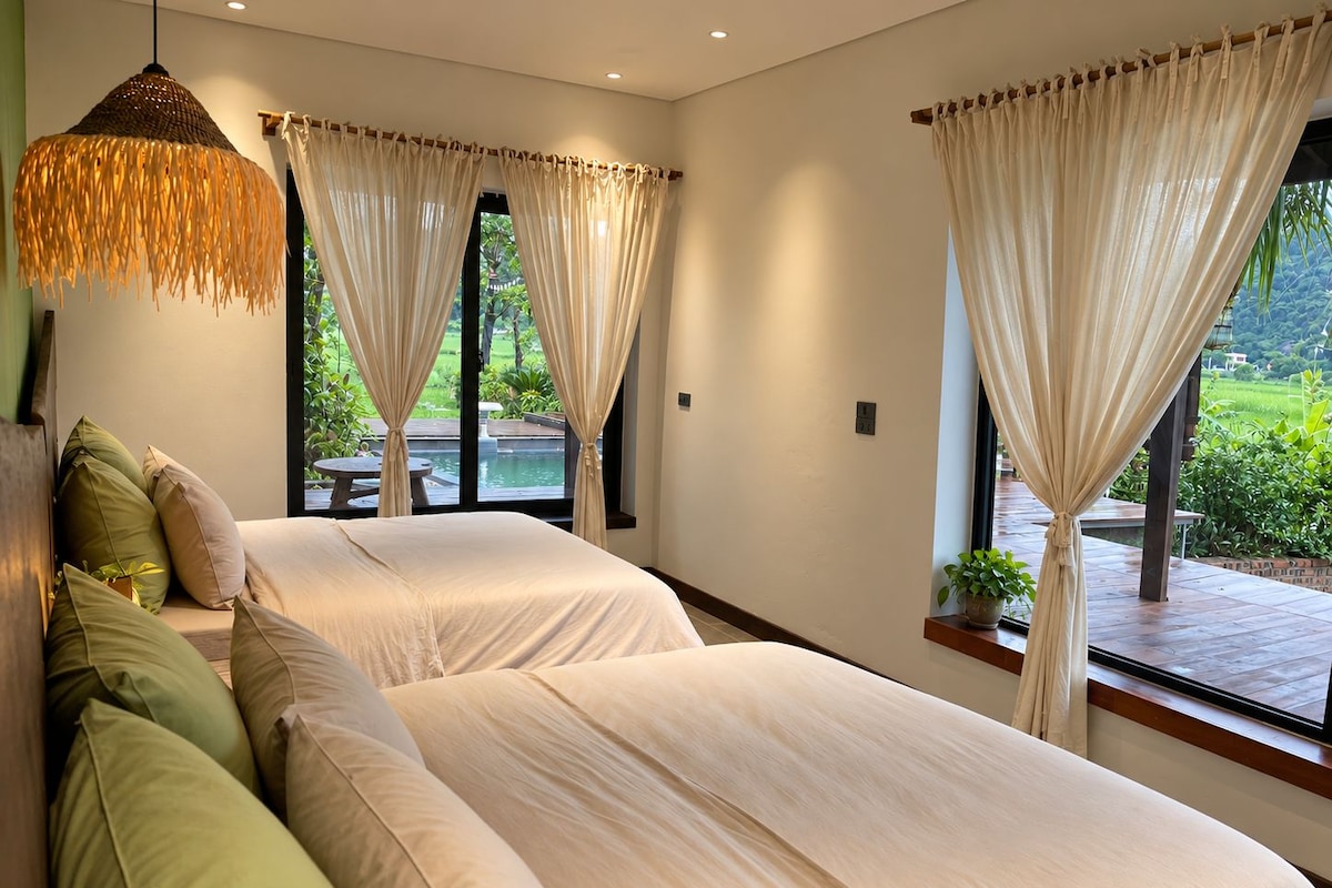 ห้องแฟมิลี่สำหรับสี่ท่าน | มินิบาร์, Wi-Fi ฟรี, ผ้าปูที่นอน