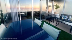Unclassified image, 4 of 10, button - "Horizon Bleu" One-bedroom apartment with balcony, ocean view, pool, and parking (Cap-d'Ail)