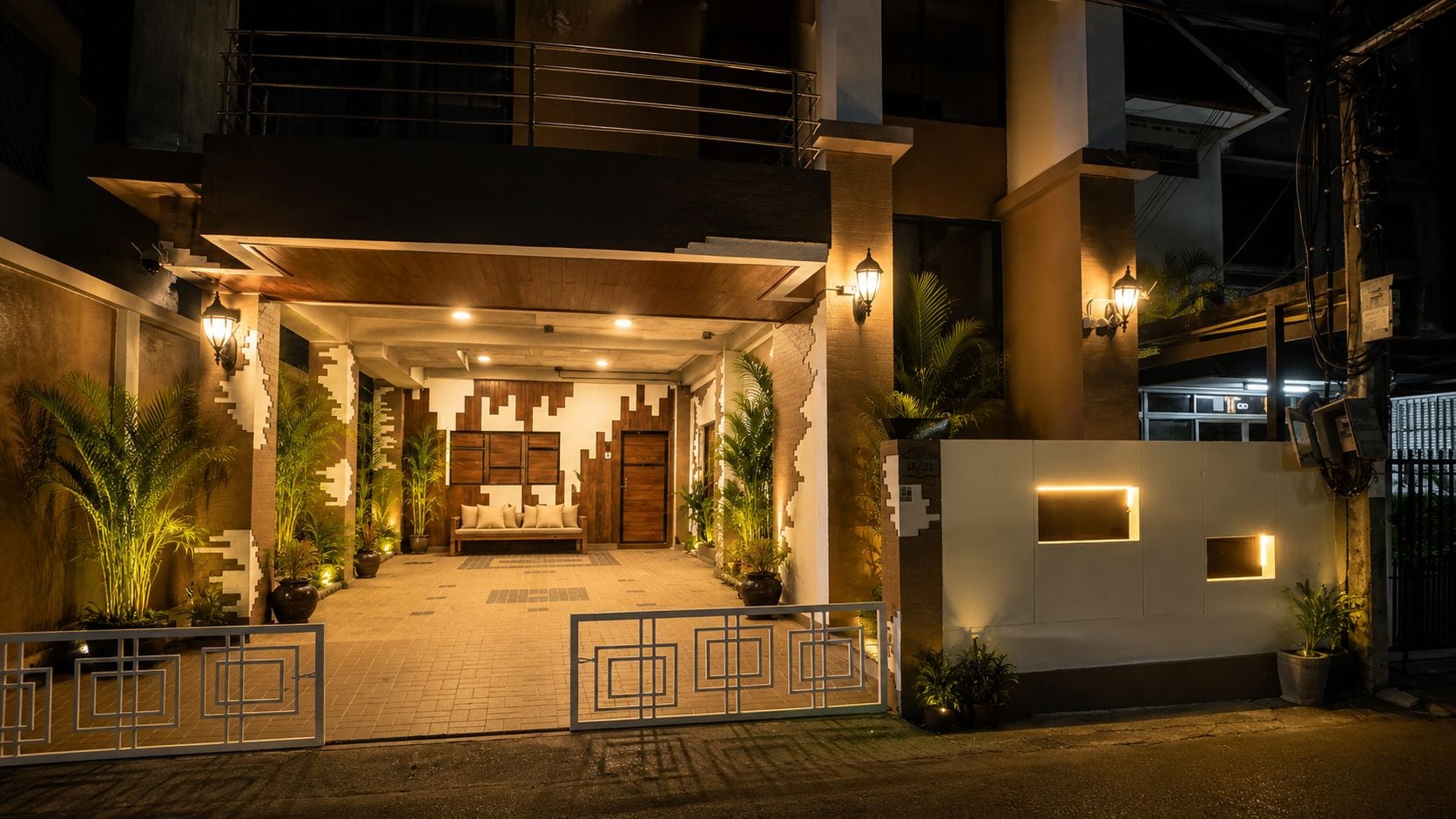 Front of property – evening/night