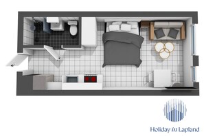 Floor plan - Levi Postintie 3B apart.322 by Holiday in Lapland (Levi)